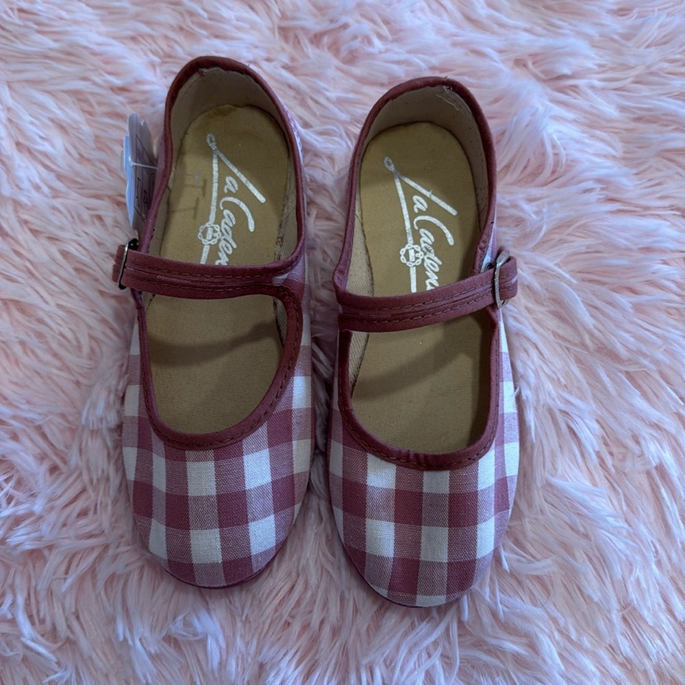 La Cadena Pink Gingham Mary Jane